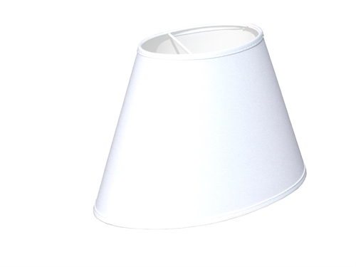 Oval lampeskærm 15x18x28 Hvid chintz T-E27